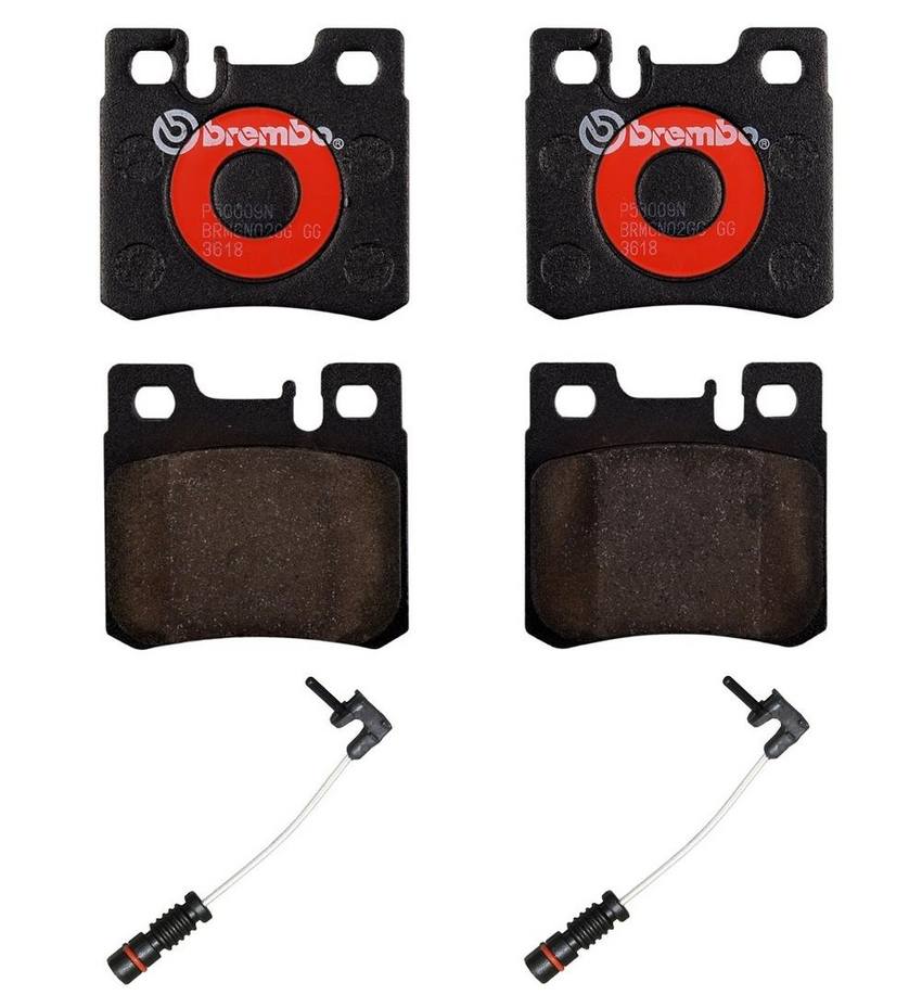 Mercedes Brakes Set Kit - Pads Rear (Ceramic) (with Sensors) 005420172041 - Brembo 2471615KIT